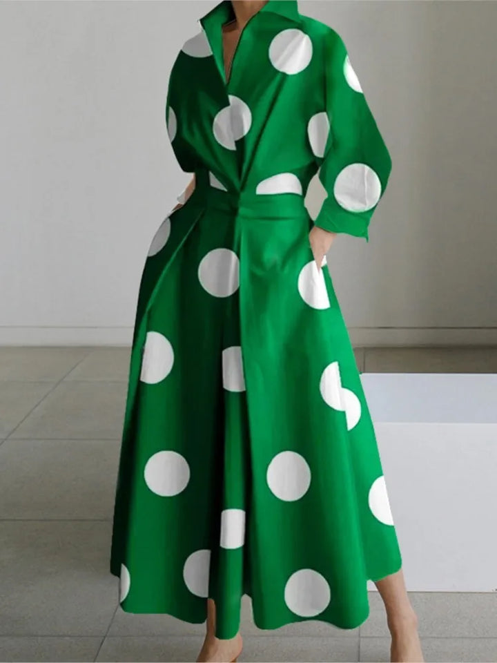 Lesley | Kleid Langarm Dot Print