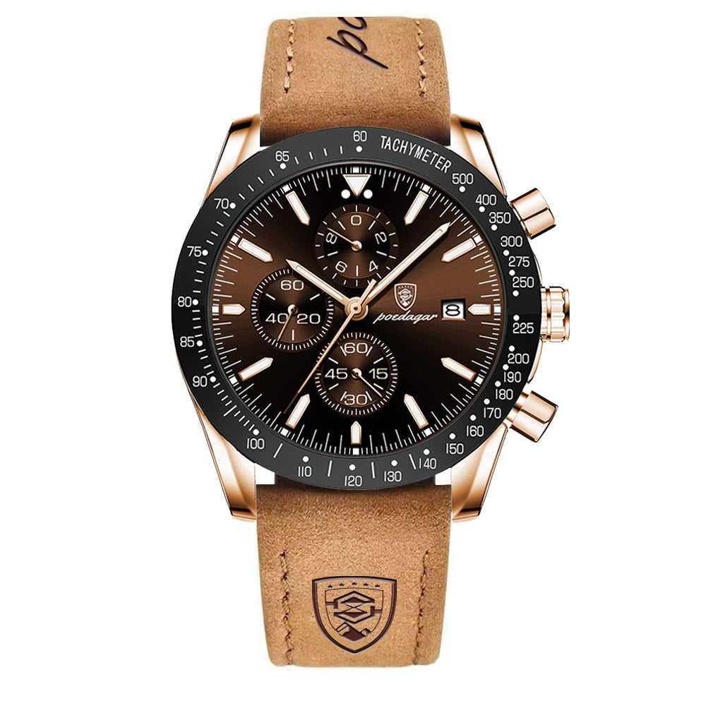 van Baerle- Strahlendes Datum Chronograph Uhr