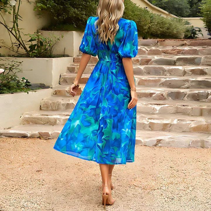 Floretta – Trendige Blumenkleid mit Fließender Passform
