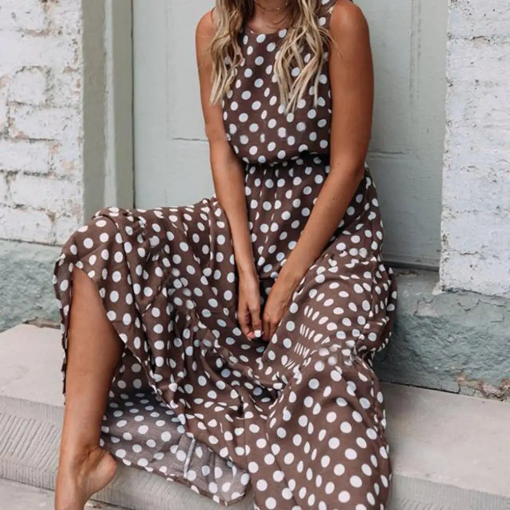 Capri Punkte Maxikleid