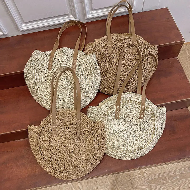 Hannah- Multifunktionale Strohhandtasche