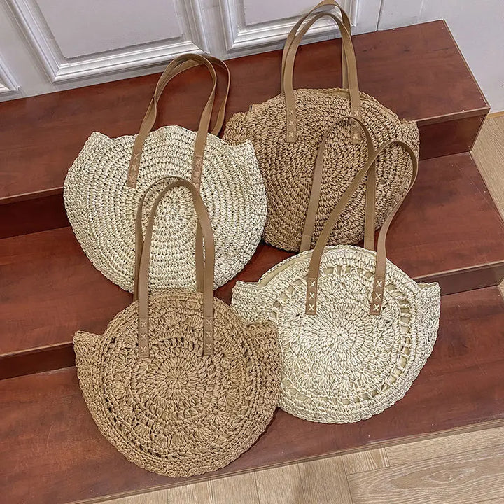 Hannah- Multifunktionale Strohhandtasche