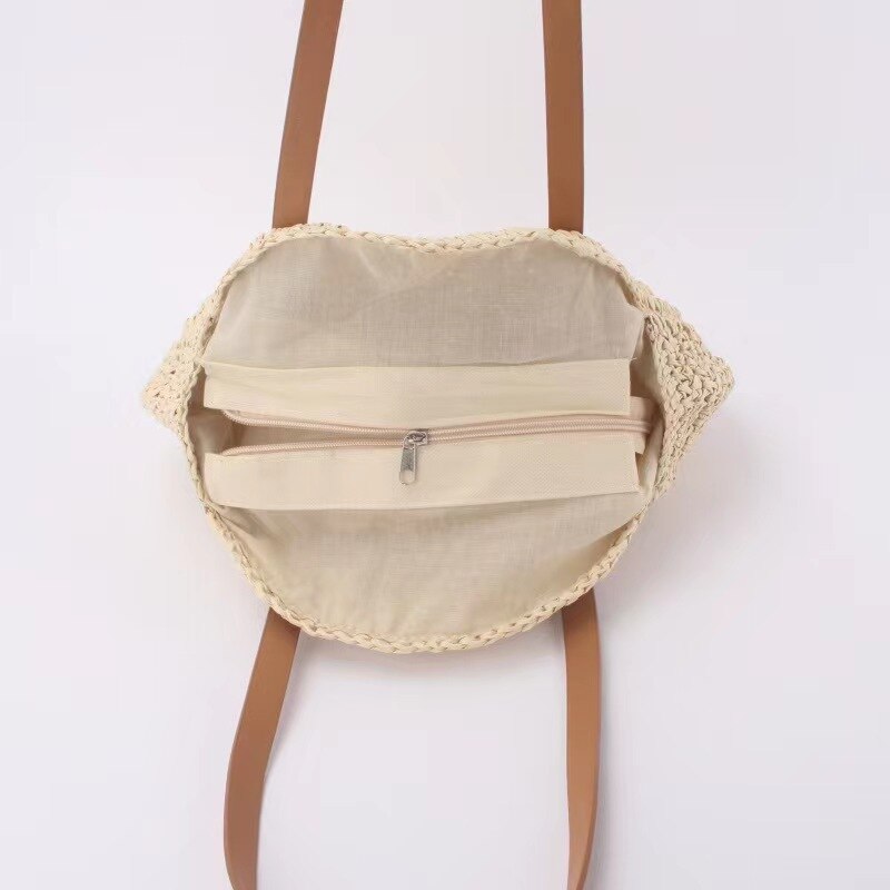 Hannah- Multifunktionale Strohhandtasche
