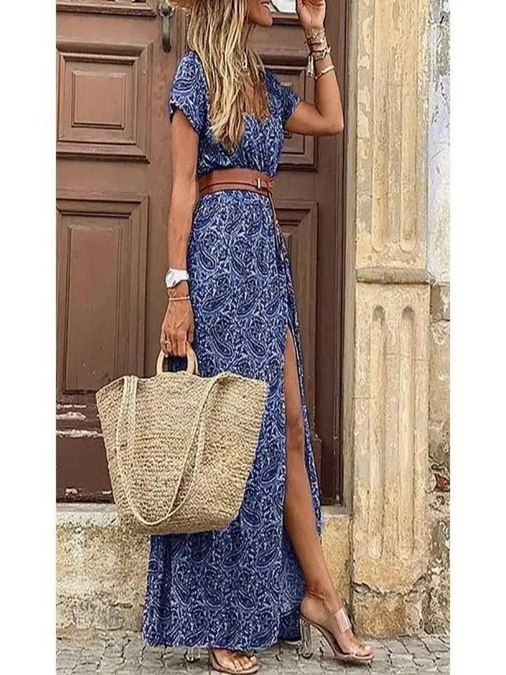 Vivienne | Blütendrapierte Midikleid
