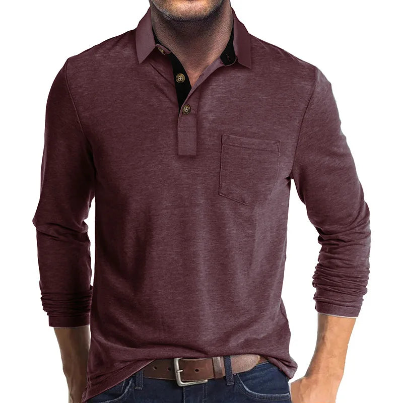 Baldur | Herren Langarmshirt in Unifarbe