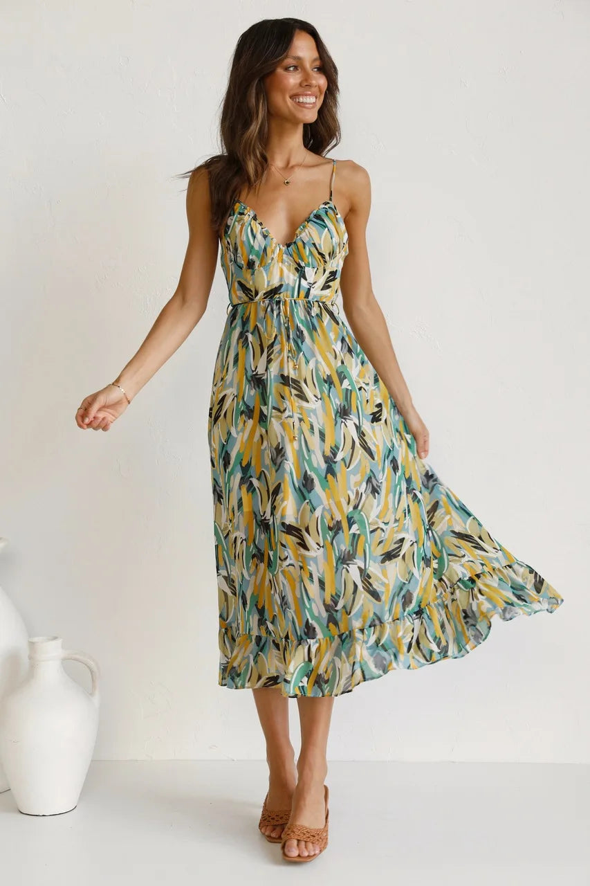 Rosea bedrucktes Kleid