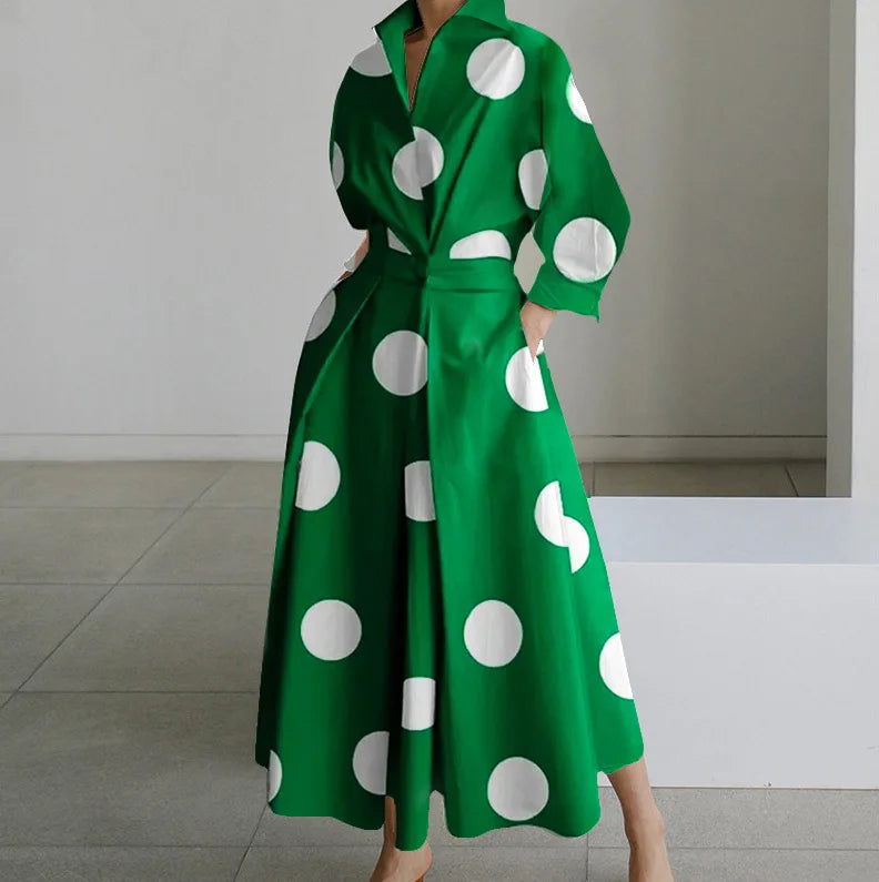 Lesley | Kleid Langarm Dot Print