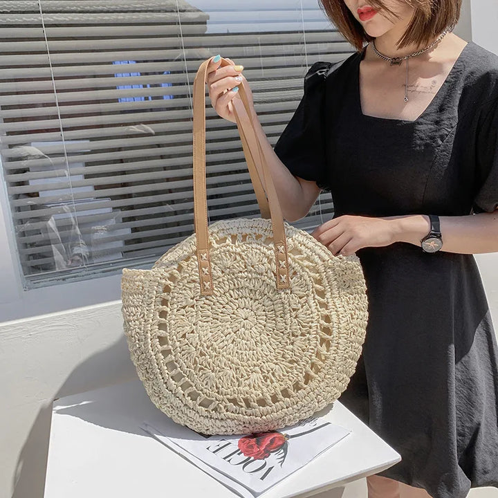 Hannah- Multifunktionale Strohhandtasche