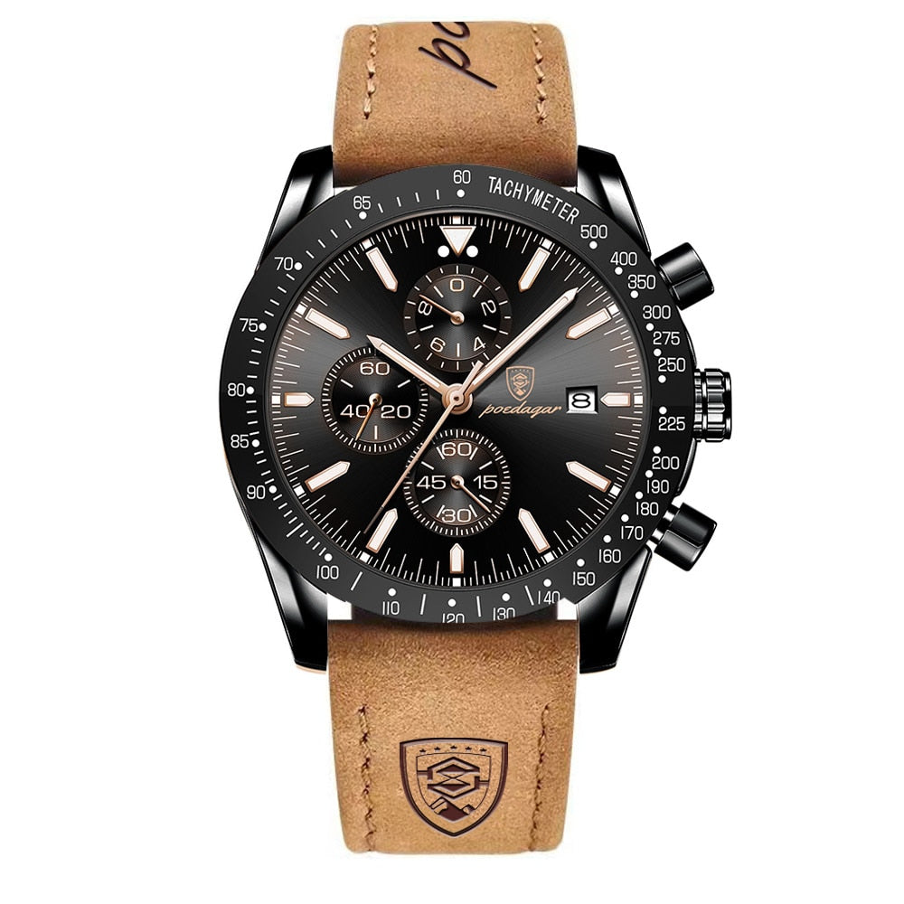 van Baerle- Strahlendes Datum Chronograph Uhr