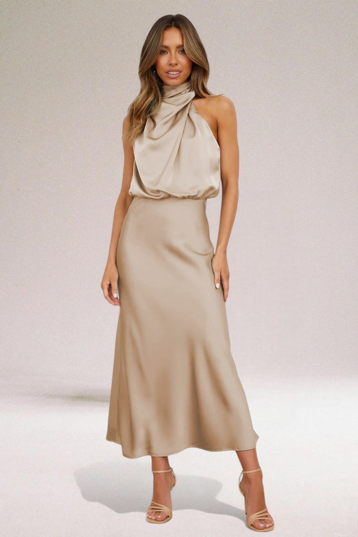Elara | Glamouröse satinierte Kleid