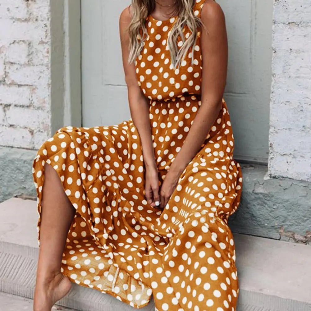 Capri Punkte Maxikleid