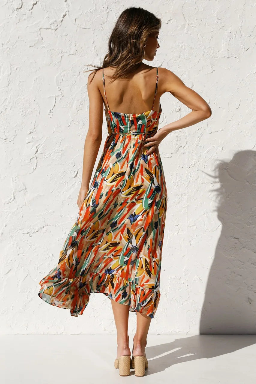 Rosea bedrucktes Kleid