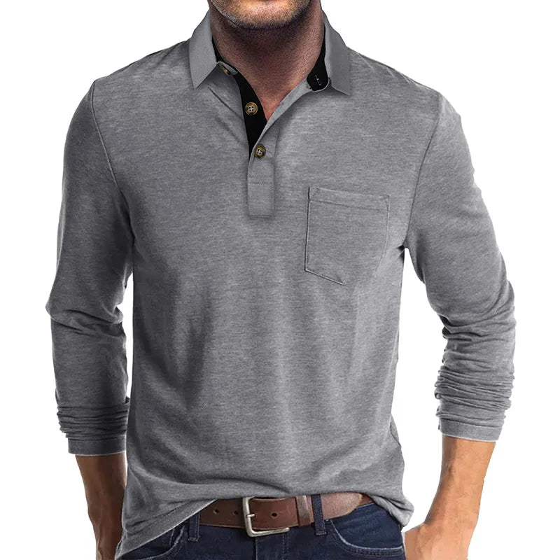 Baldur | Herren Langarmshirt in Unifarbe
