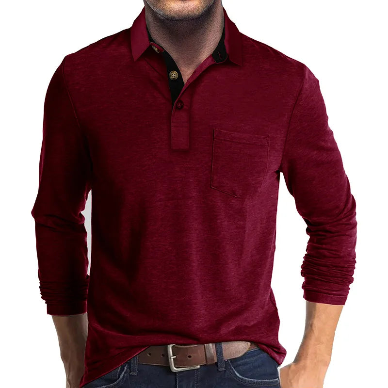 Baldur | Herren Langarmshirt in Unifarbe