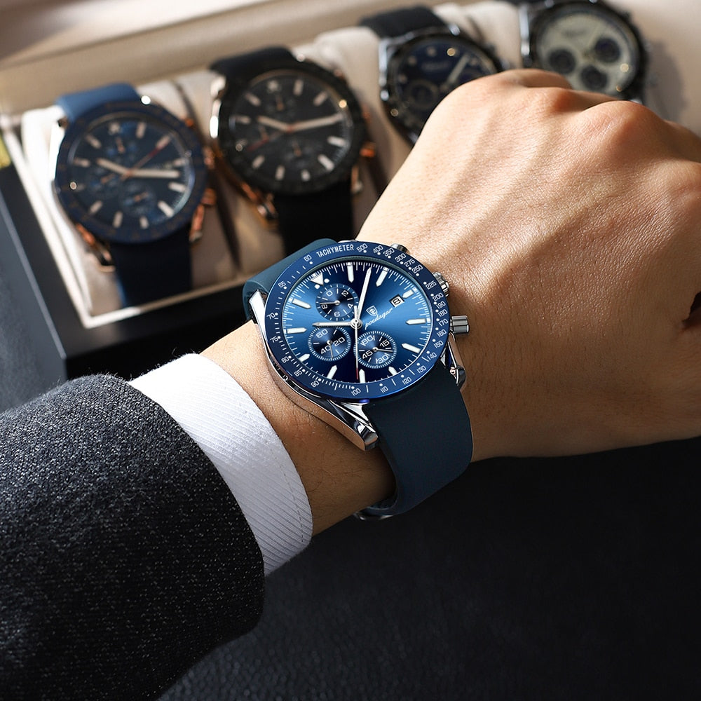 van Baerle- Strahlendes Datum Chronograph Uhr