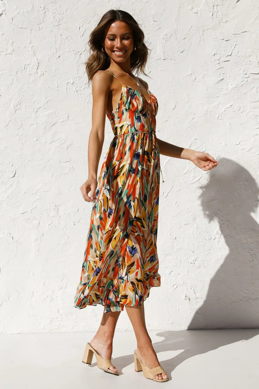 Rosea bedrucktes Kleid