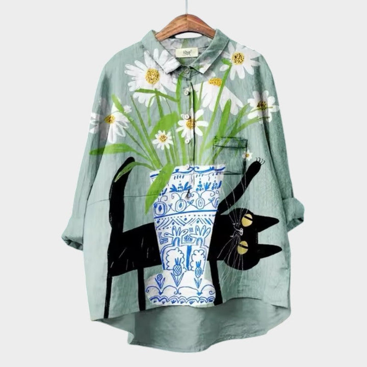 ELISABETTA | Oversize Bluse mit Blumenmuster und bequemer Umarmung für sorglose Tage