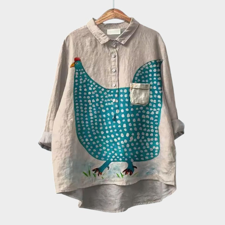 ELISABETTA | Oversize Bluse mit Blumenmuster und bequemer Umarmung für sorglose Tage