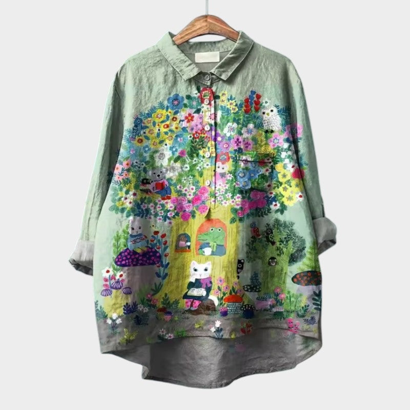 ELISABETTA | Oversize Bluse mit Blumenmuster und bequemer Umarmung für sorglose Tage