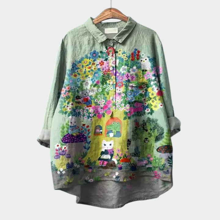 ELISABETTA | Oversize Bluse mit Blumenmuster und bequemer Umarmung für sorglose Tage