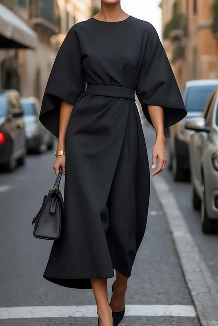 Véda – Luxuriöses Kleid mit Laternenärmeln