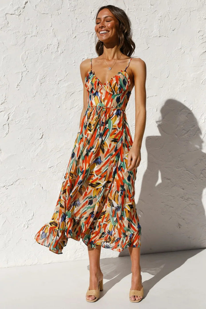 Rosea bedrucktes Kleid