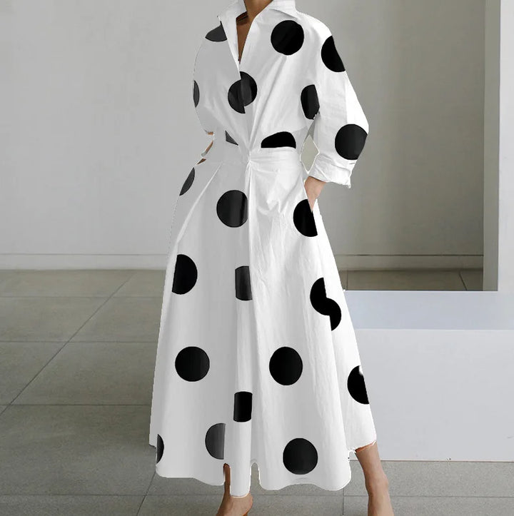 Lesley | Kleid Langarm Dot Print