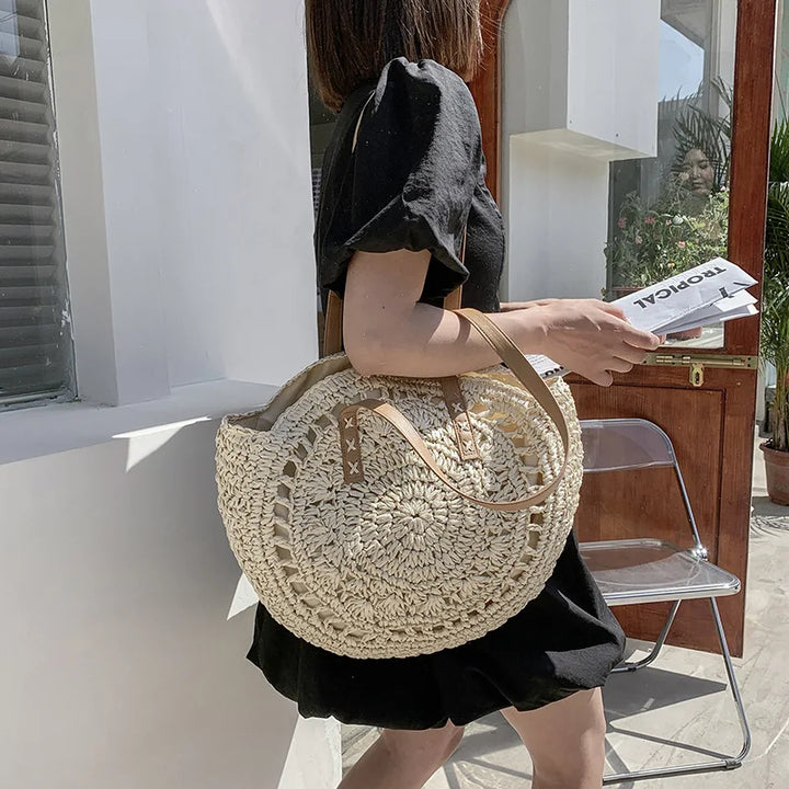Hannah- Multifunktionale Strohhandtasche