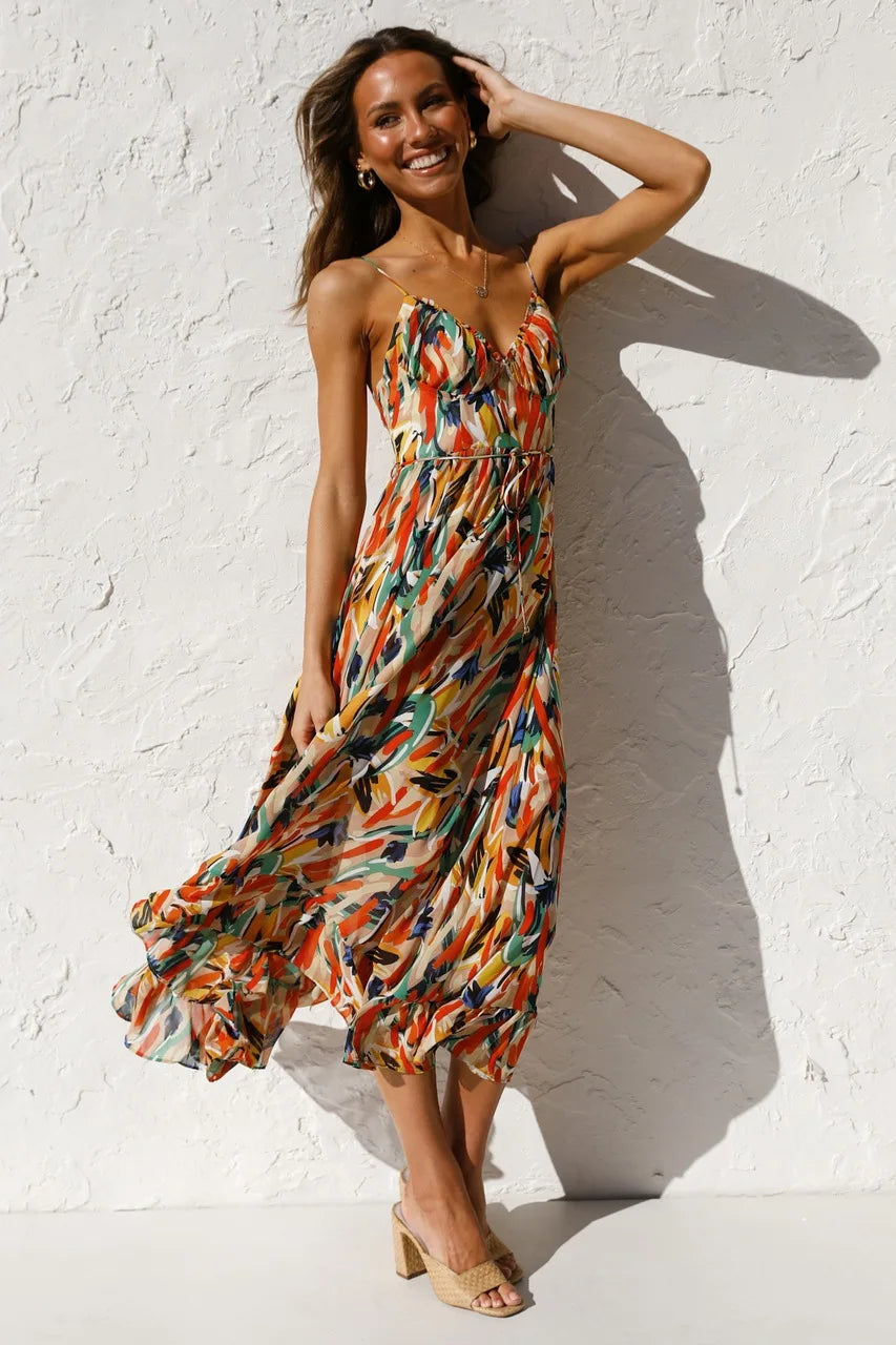 Rosea bedrucktes Kleid