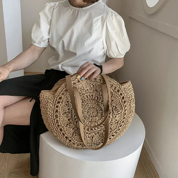 Hannah- Multifunktionale Strohhandtasche