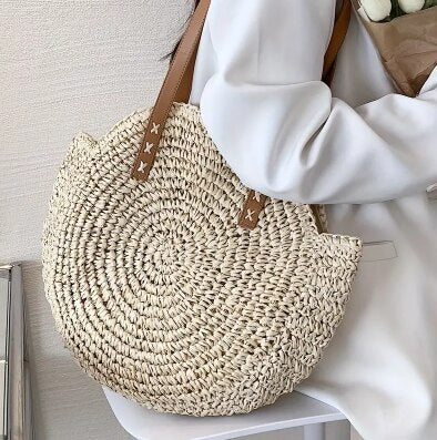 Hannah- Multifunktionale Strohhandtasche