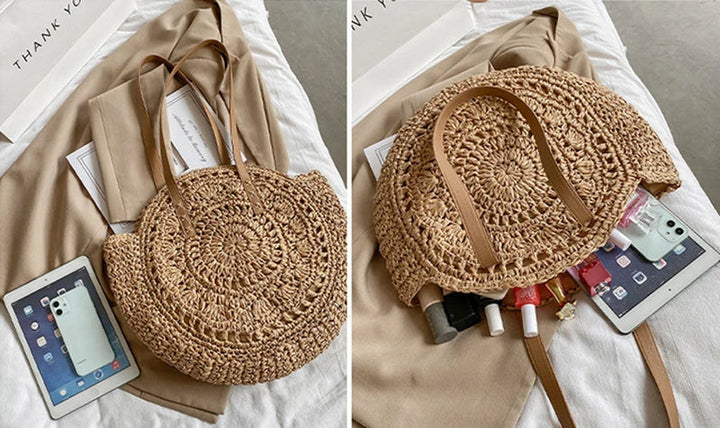 Hannah- Multifunktionale Strohhandtasche