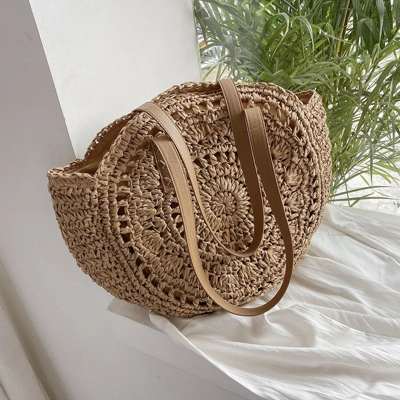 Hannah- Multifunktionale Strohhandtasche
