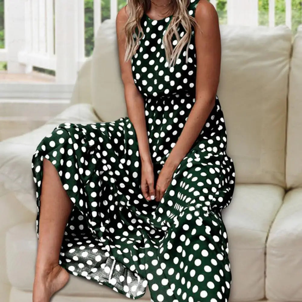 Capri Punkte Maxikleid