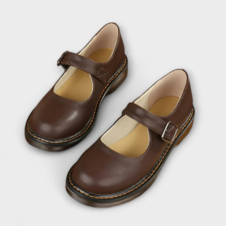 Mary Jane - Lederschuhe mit Riemchen