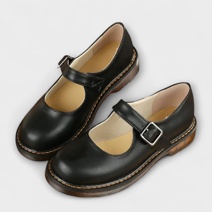 Mary Jane - Lederschuhe mit Riemchen