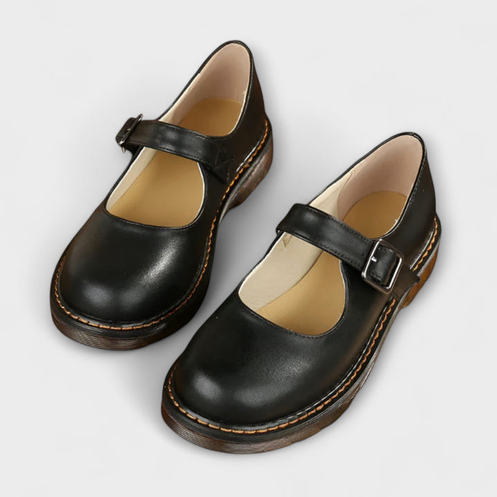Mary Jane - Lederschuhe mit Riemchen