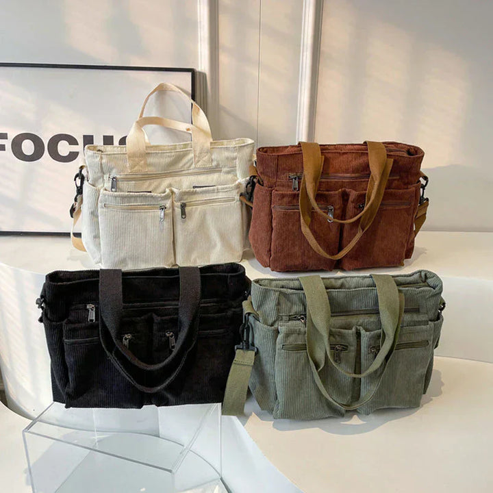 Lina- Kordelzugtasche mit handgefertigten Details