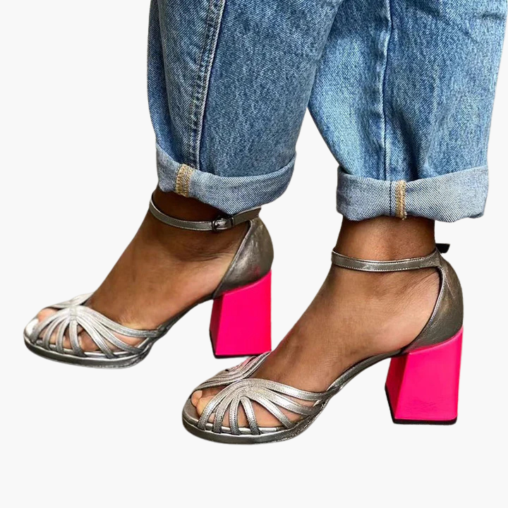 Seraphina™ | Glänzende und bunte Sandalen
