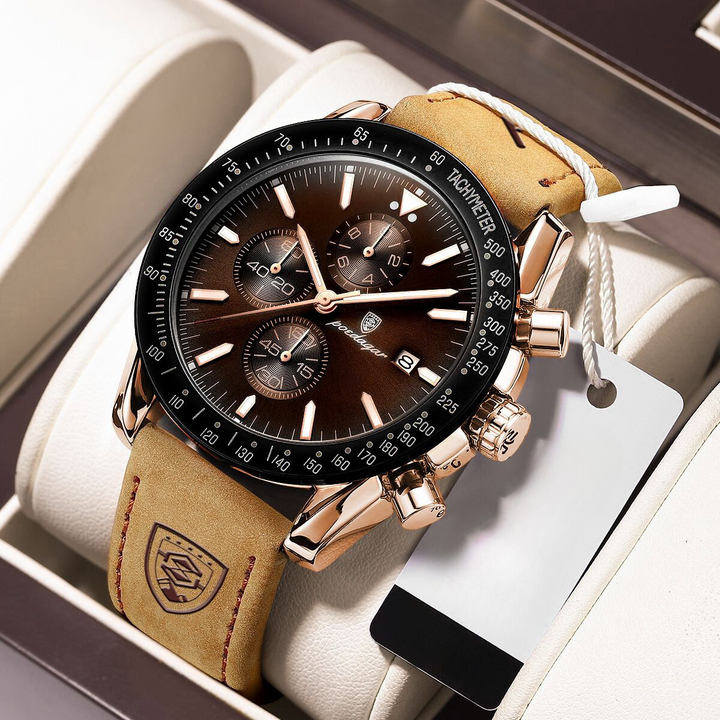 van Baerle- Strahlendes Datum Chronograph Uhr