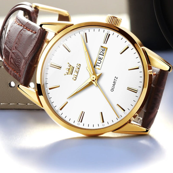 van Baerle - Luxuriöse Business-Leder-Uhr