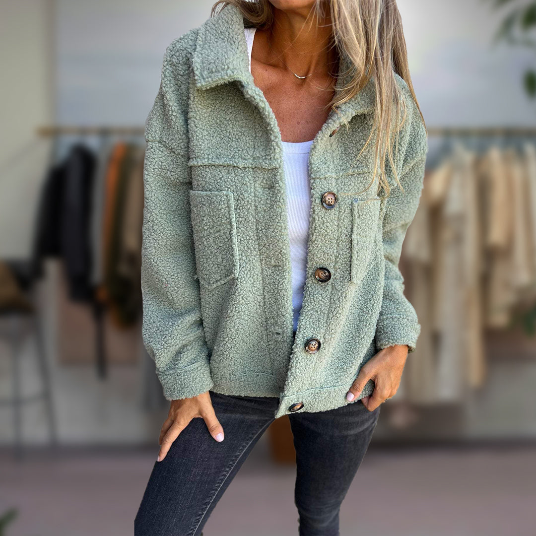 MEERLE  | Kurze Jacke mit Revers für stilvolle Wärme