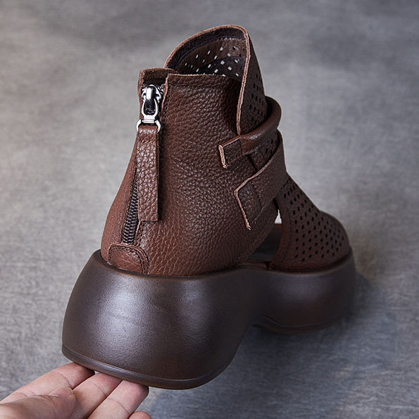 Federica - Zeitlose orthopädische Ledersandalen