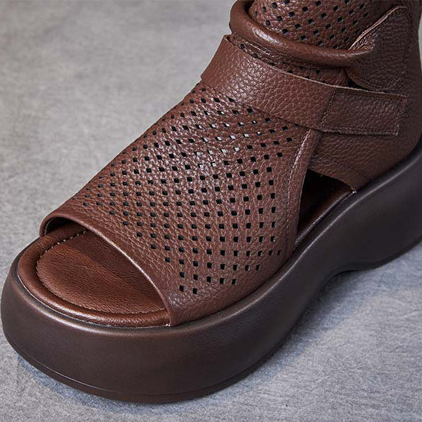 Federica - Zeitlose orthopädische Ledersandalen