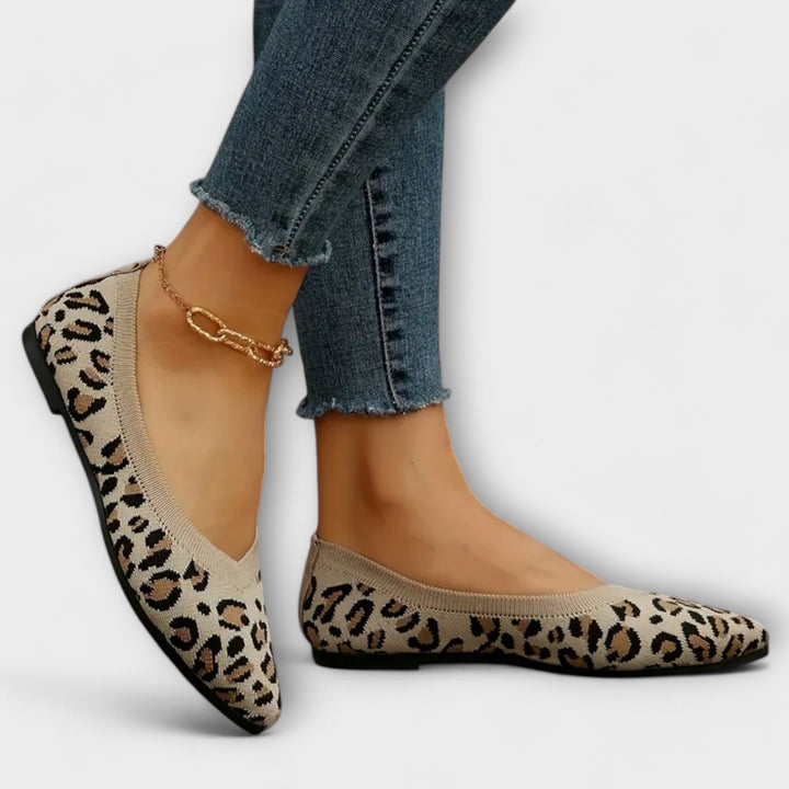 Leopard gemusterte Spitzenschuhe