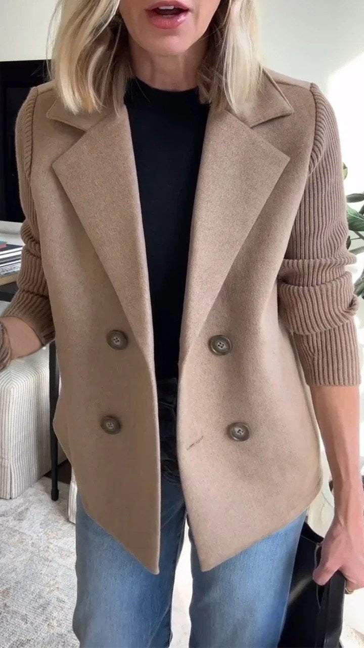Vianne | Eleganter Blazer mit Strickärmeln