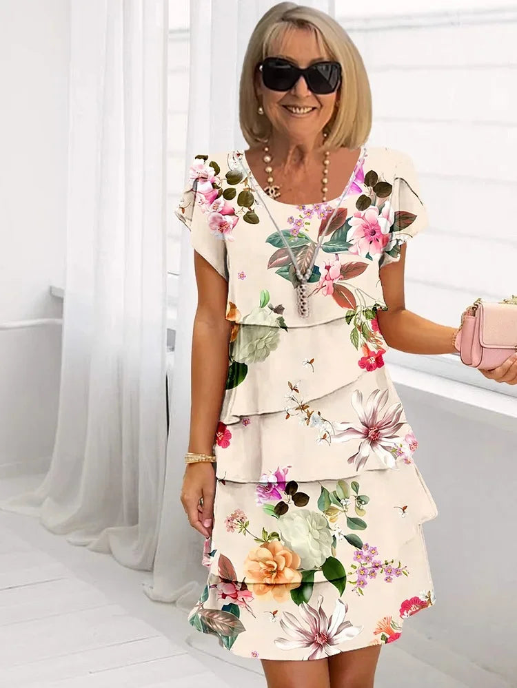 Senta - Elegantes Maxikleid mit Blumenmuster