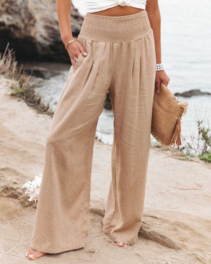 Otylia | Lockere Strandhose mit weitem Bein