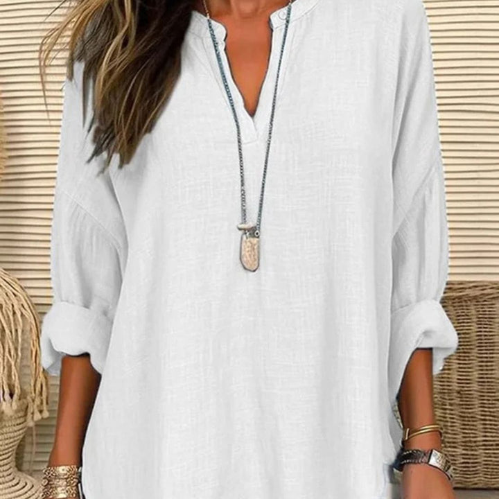 Lina – Locker sitzendes Strandshirt mit langen Ärmeln