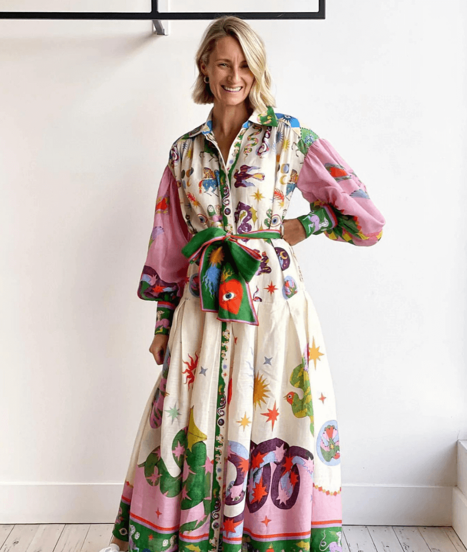 Dorthe | Elegant Italienische Maxikleid